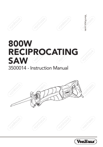Manual VonHaus 3500014 Reciprocating Saw
