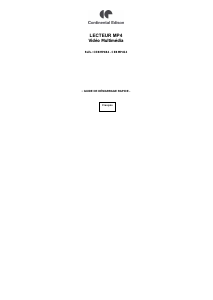 Mode d’emploi Continental Edison CEBMP4B4 Lecteur Mp3