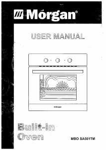 Manual Morgan MBO-SA501TM Oven