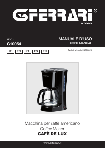 Manual de uso G3 Ferrari G10054 Cafe de Lux Máquina de café