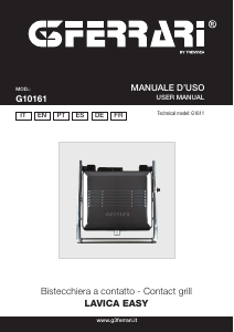 Manual de uso G3 Ferrari G10161 Lavica Easy Grill de contacto