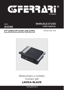 Manual de uso G3 Ferrari G10162 Lavica Black Grill de contacto