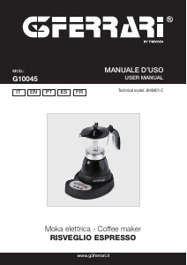 Manuale G3 Ferrari G10045 Risveglio Macchina per espresso