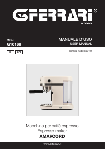 Manuale G3 Ferrari G10168 Amarcord Macchina per espresso