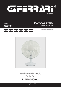 Manual G3 Ferrari G50044 Libeccio 40 Ventilador