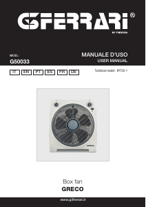 Manual de uso G3 Ferrari G50033 Greco Ventilador