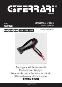 Manual de uso G3 Ferrari G30002 Texta Tech Secador de pelo