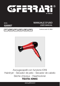 Manual de uso G3 Ferrari G30007 Texta Ionic Secador de pelo