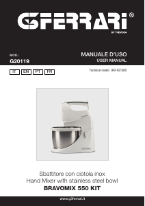 Manual G3 Ferrari G20119 Bravomix 550 Hand Mixer