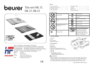 Hướng dẫn sử dụng Beurer HK 25 Tấm sưởi