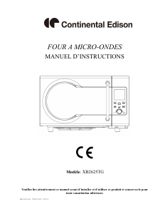 Mode d’emploi Continental Edison CEMOAC25G Micro-onde