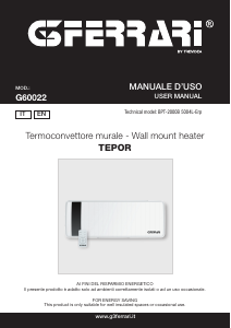 Manual G3 Ferrari G60022 Tepor Heater