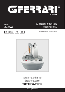 Manual de uso G3 Ferrari G40001 Tuttovapore Plancha