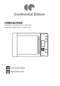 Mode d’emploi Continental Edison CEMOAC930S Micro-onde