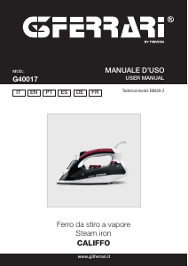 Mode d’emploi G3 Ferrari G40017 Califfo Fer à repasser