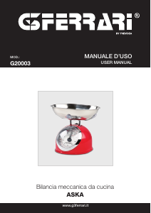 Manual G3 Ferrari G20003 Aska Balança de cozinha