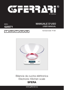 Manuale G3 Ferrari G20071 Sfera Bilancia da cucina