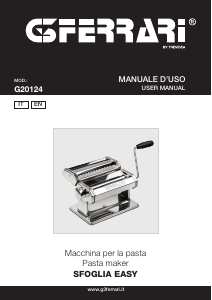 Manual G3 Ferrari G20124 Sfoglia Easy Pasta Machine