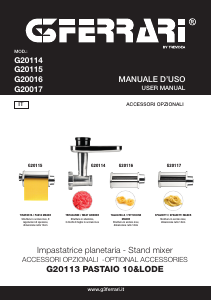 Manuale G3 Ferrari G20116 Macchina per pasta