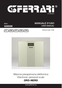 Manual de uso G3 Ferrari G30028 Oro-Nero Báscula