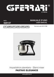 Manual G3 Ferrari G20137 Pastaio Elegance Batedeira com taça