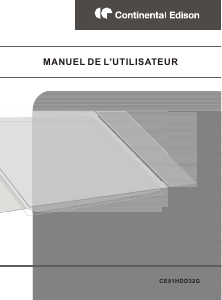 Mode d’emploi Continental Edison CE81HDD32G Téléviseur LCD