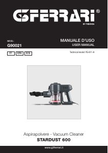 Manual de uso G3 Ferrari G90021 Stardust 600 Aspirador