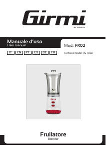 Manuale Girmi FR0200 Frullatore
