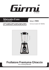 Manual Girmi FR9100 Blender