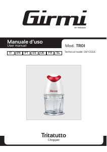 Manuale Girmi TR0105 Tritatutto