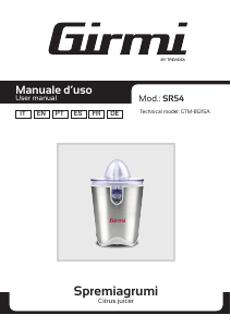 Manual de uso Girmi SR5400 Exprimidor de cítricos