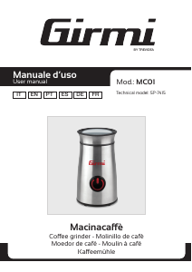 Manual de uso Girmi MC0100 Molinillo de café