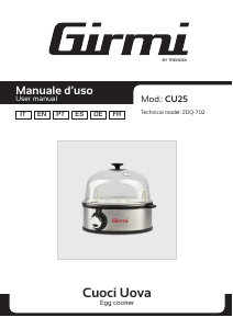 Manual de uso Girmi CU2500 Cocedor de huevos