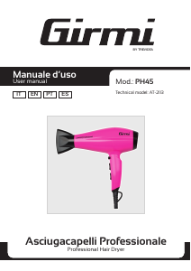 Manual Girmi PH4501 Secador de cabelo