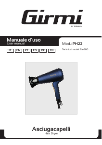 Manual Girmi PH2200 Hair Dryer