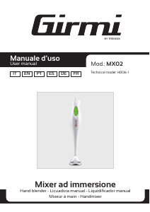 Manual Girmi MX0201 Hand Blender