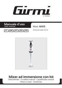 Manual Girmi MX1500 Hand Blender