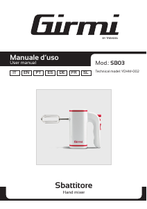 Manual Girmi SB0301 Hand Mixer