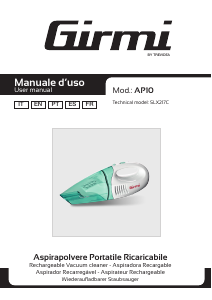 Manual de uso Girmi AP1000 Aspirador de mano
