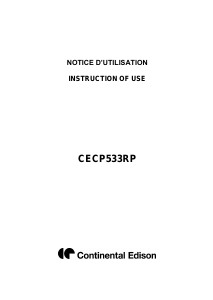 Handleiding Continental Edison CECP533RP Kookplaat