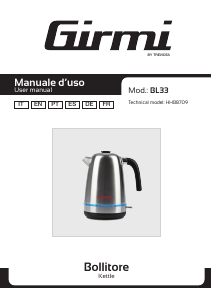 Manual Girmi BL3300 Kettle