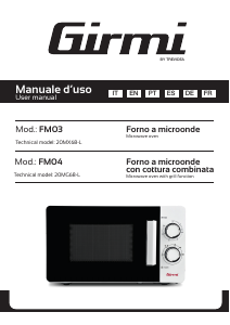 Manual de uso Girmi FM0400 Microondas