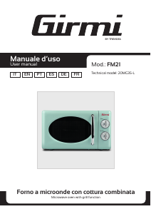 Manual Girmi FM2101 Microwave