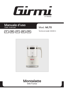 Manual de uso Girmi ML70 Batidor de leche