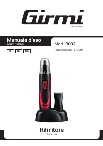 Manuale Girmi RC0200 Tagliacapelli naso