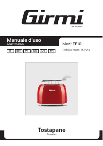 Bedienungsanleitung Girmi TP1001 Toaster