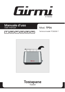 Manual Girmi TP5400 Toaster
