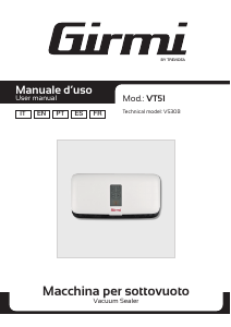 Manual de uso Girmi VT5101 Sellador de vacío