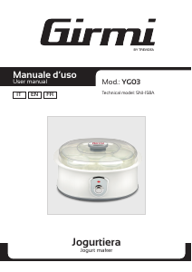 Manuale Girmi YG0300 Yogurtiera