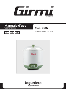 Manuale Girmi YG0200 Yogurtiera